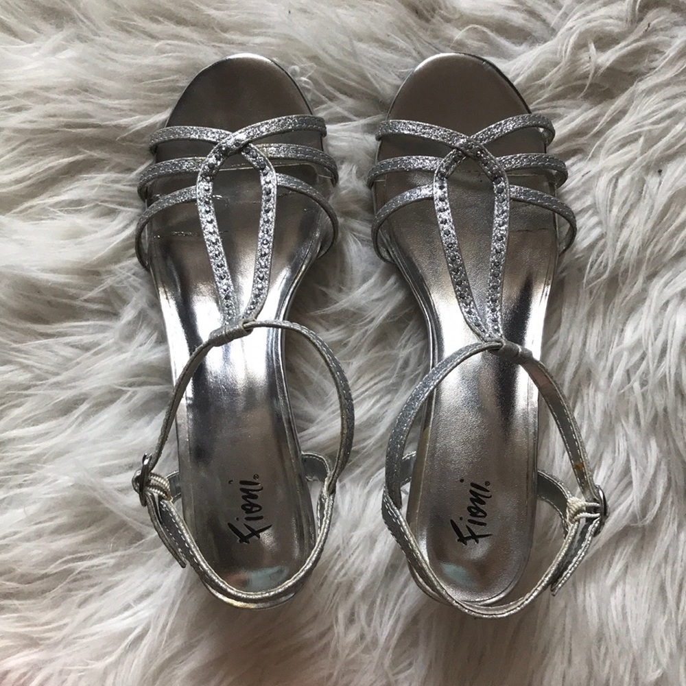 Silver Kitten Heels